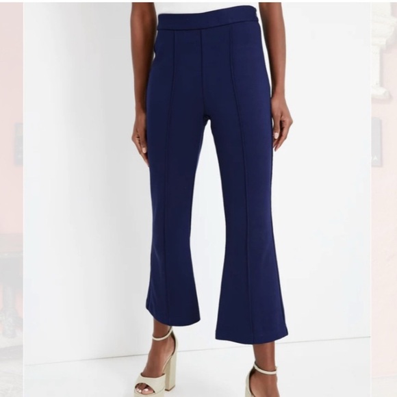 TUCKERNUCK X ATLANTIC-PACIFIC Navy Penny Kick Flare Pant Size small - Picture 1 of 5